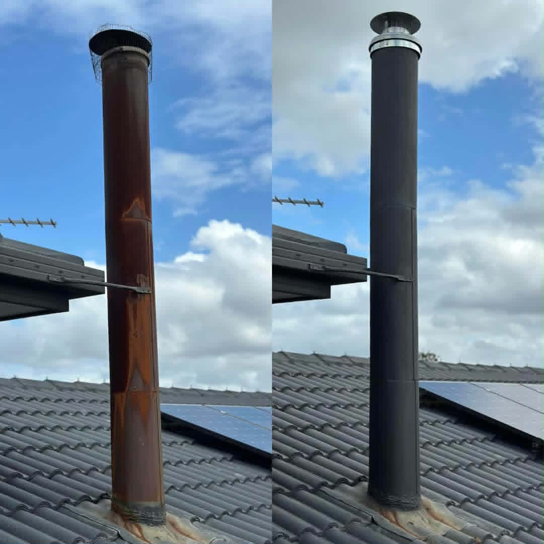 Before & after: flue replaced